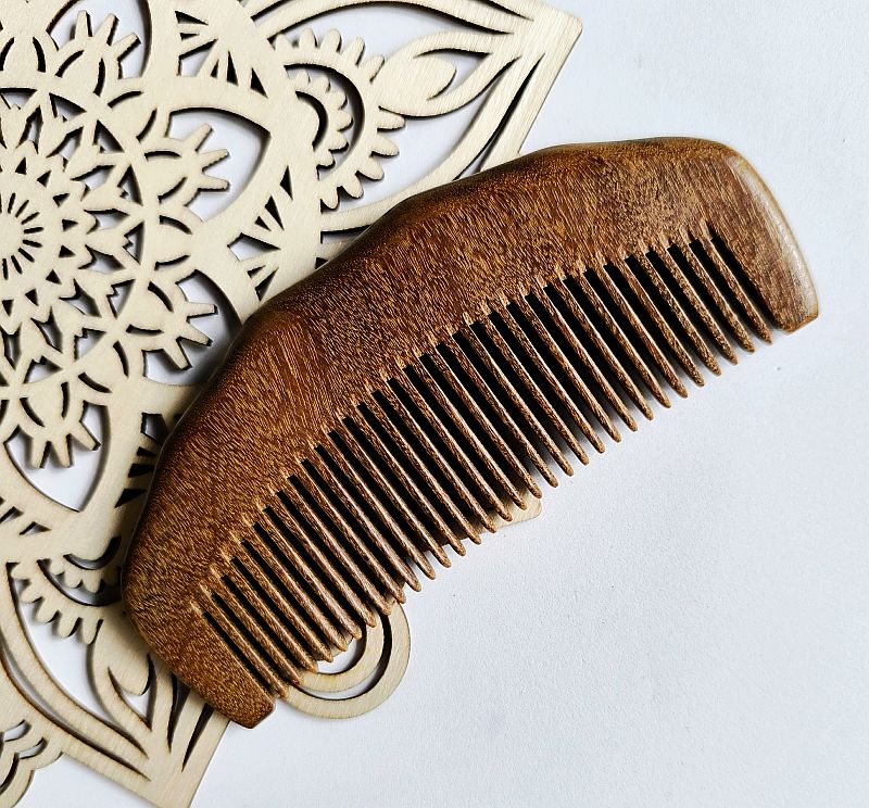 Dřevěný hřeben porodní a na vlasy Vlnky